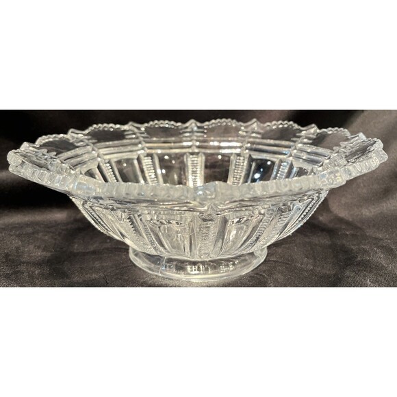 Antique Paris Bryce Higbee And Company Early American, Pattern Glass Bowl - Picture 5 of 11